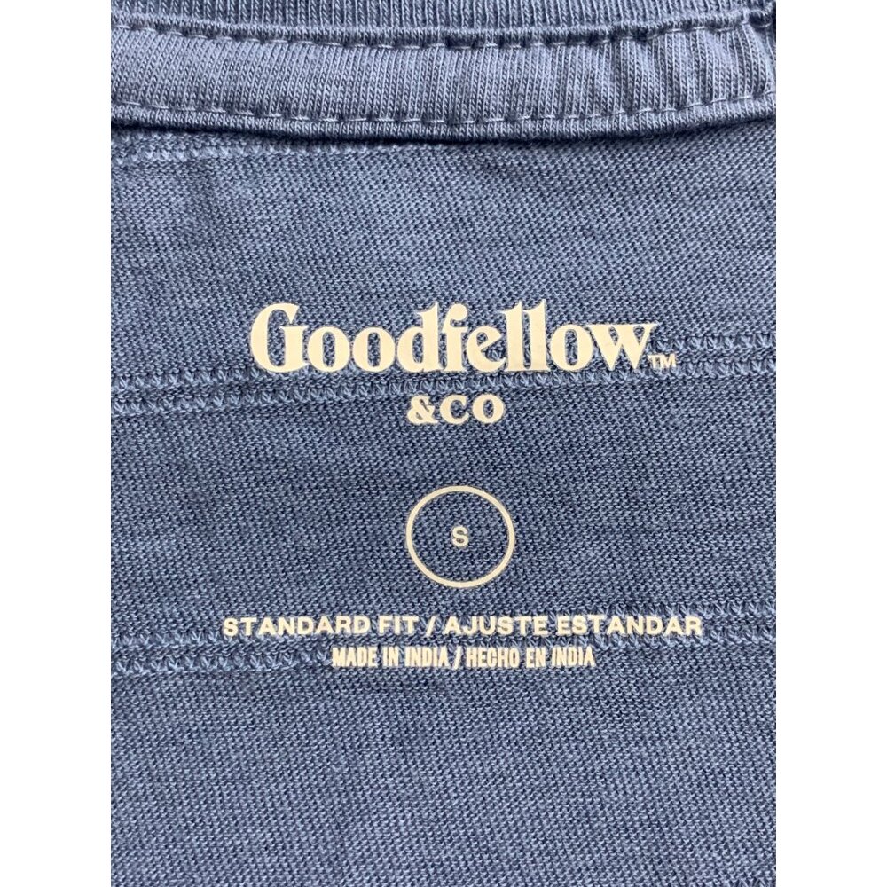 Goodfellow & Co Mens Casual Blue Crew Neck Short Sleeves T-Shirt Size Small - Picture 9 of 11